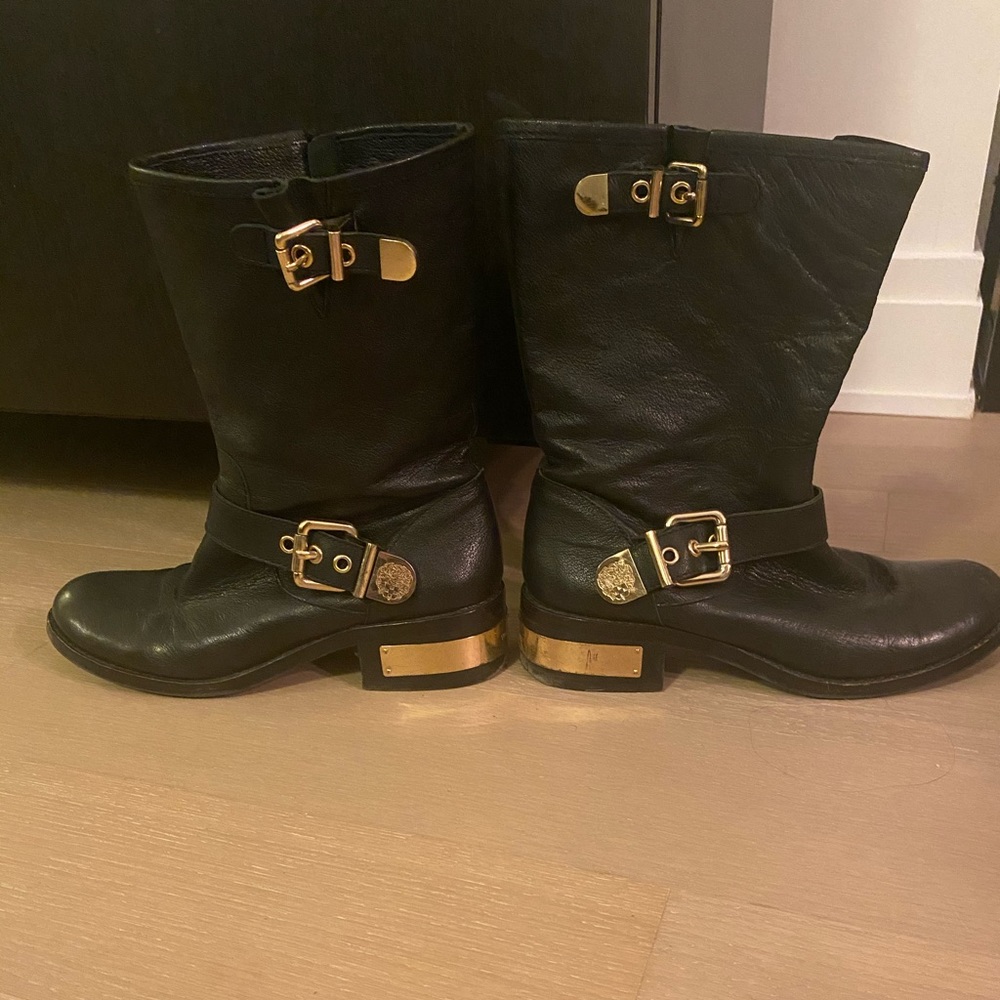 Vince Camuto Winchell Leather Moto Boot